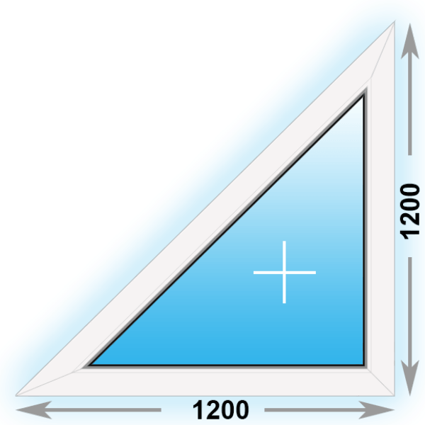 Готовое пластиковое окно Kbe двухстворчатое 1200x1200