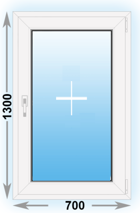 Пластиковое окно глухое 700x1300