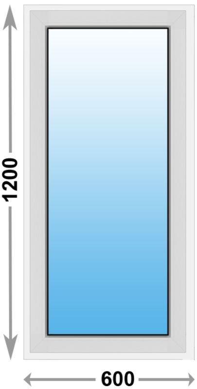 Алюминиевое окно Provedal глухое 600x1200