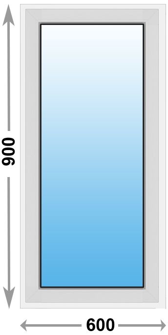 Алюминиевое окно Provedal глухое 600x900