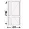 Готовая пластиковая межкомнатная дверь Veka WHS 1400x2100 Правая