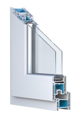 Пластиковое окно MELKE Lite 60 одностворчатое 900x1300, с однокамерным энергосберегающим стеклопакетом