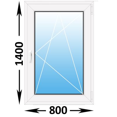 Пластиковое окно Melke Lite 70 одностворчатое 800x1400