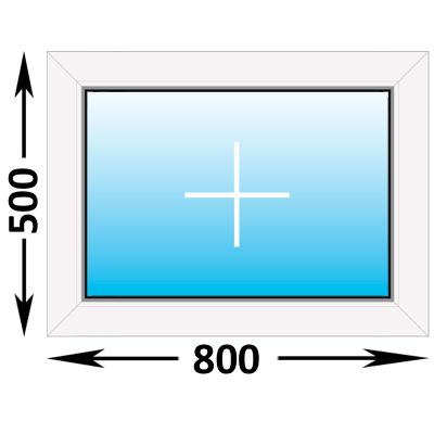 Пластиковое окно Melke Lite 70 глухое 800x500