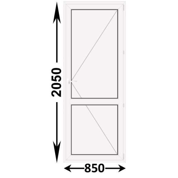 Готовая пластиковая межкомнатная дверь Veka WHS 850x2050 Правая