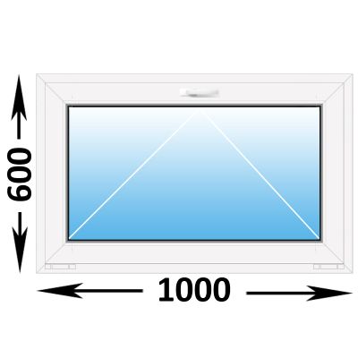 Готовое пластиковое окно Novotex фрамуга 1000x600
