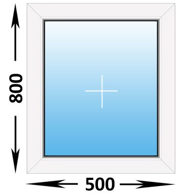 Готовое пластиковое окно Novotex глухое 500x800