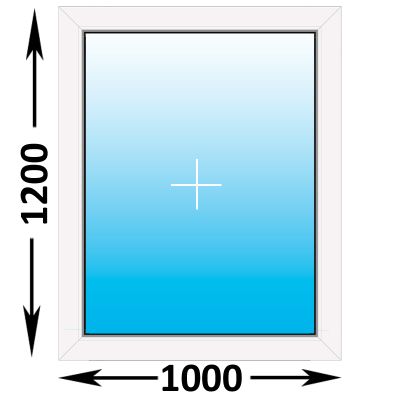 Пластиковое окно Rehau Blitz глухое 1000x1200