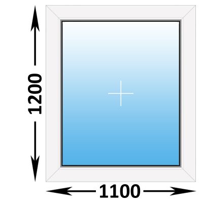 Пластиковое окно Rehau Blitz глухое 1100x1200