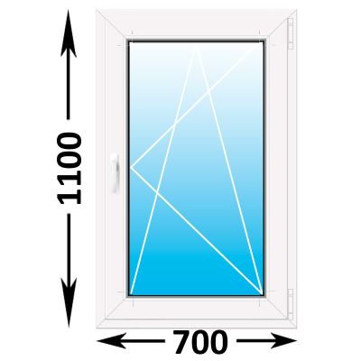 Пластиковое окно Rehau Blitz одностворчатое 700x1100