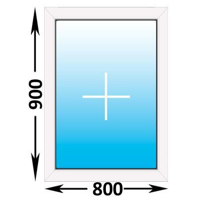 Пластиковое окно Rehau Blitz глухое 800x900