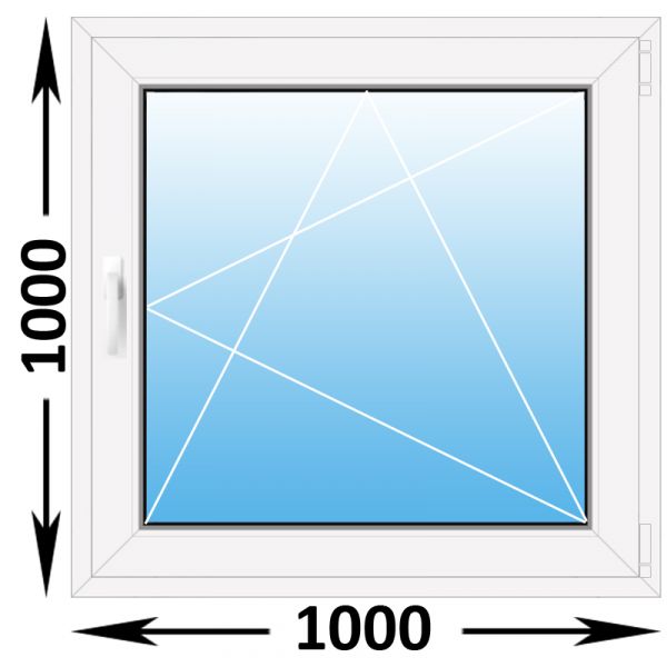 Пластиковое окно Veka WHS одностворчатое 1000x1000 (ширина Х высота)  (1000Х1000)