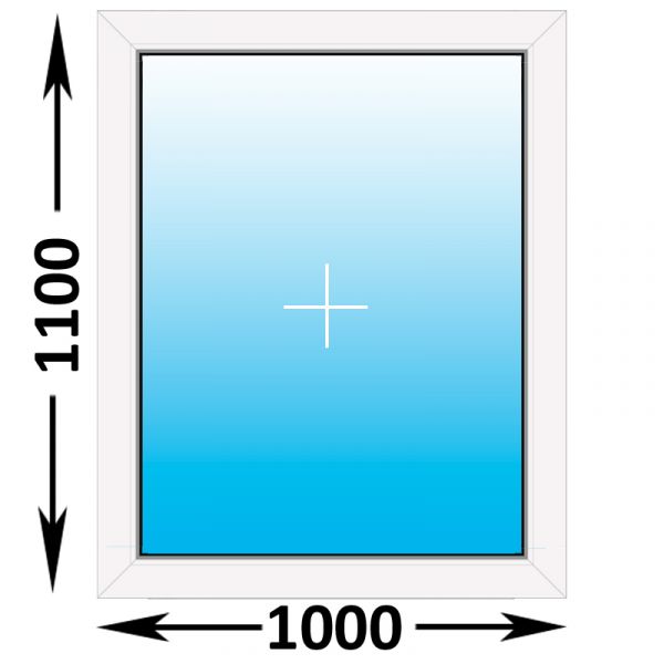 Пластиковое окно Veka WHS глухое 1000x1100 (ширина Х высота)  (1000Х1100)