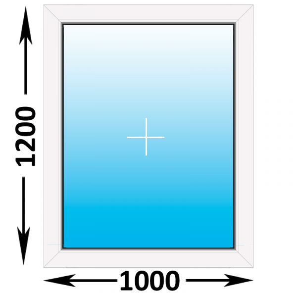 Пластиковое окно Veka WHS глухое 1000x1200 (ширина Х высота)  (1000Х1200)
