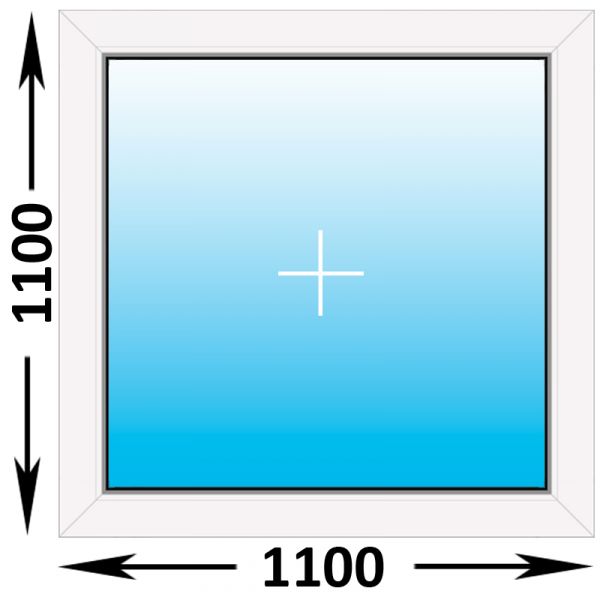 Пластиковое окно Veka WHS глухое 1100x1100 (ширина Х высота)  (1100Х1100)
