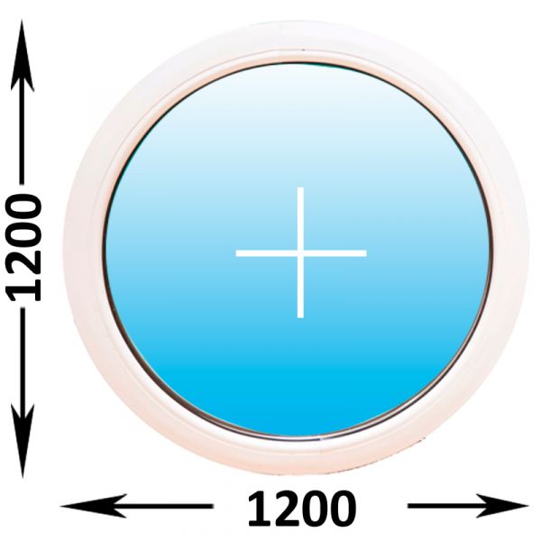 Пластиковое окно Veka WHS круглое 1200x1200 (ширина Х высота)  (1200Х1200)
