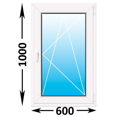 Пластиковое окно Veka WHS одностворчатое 600x1000 (ширина Х высота)  (600Х1000)