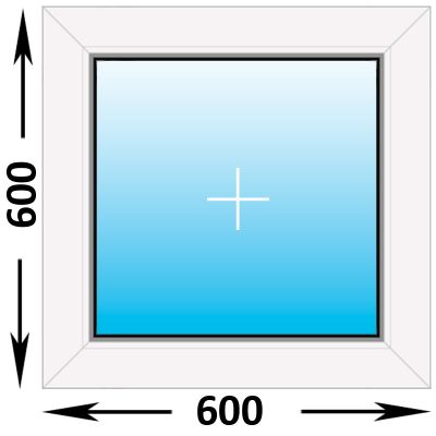 Пластиковое окно Veka WHS глухое 600x600 (ширина Х высота)  (600Х600)