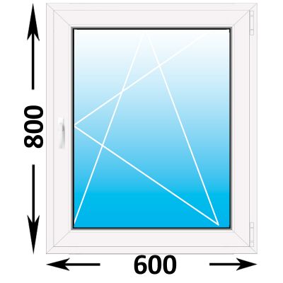 Пластиковое окно Veka WHS одностворчатое 600x800 (ширина Х высота)  (600Х800)