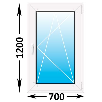 Пластиковое окно Veka WHS одностворчатое 700x1200 (ширина Х высота)  (700Х1200)