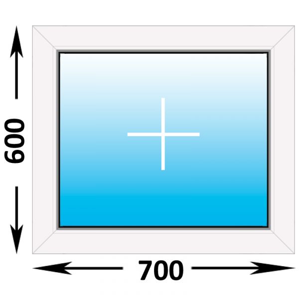 Пластиковое окно Veka WHS глухое 700x600 (ширина Х высота)  (700Х600)