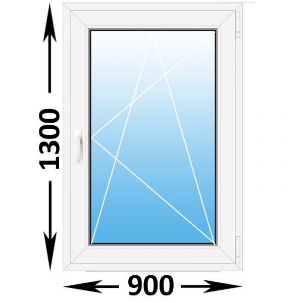 Пластиковое окно Veka WHS одностворчатое 900x1300 (ширина Х высота)  (900Х1300)