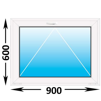 Пластиковое окно Veka WHS фрамуга 900x600 (ширина Х высота)  (900Х600)